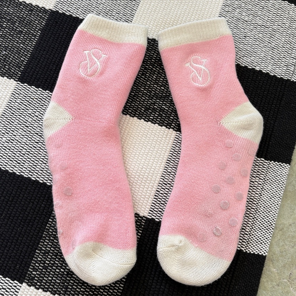 Victoria’s Secret Thick Crew Socks with Embroidered Monogram